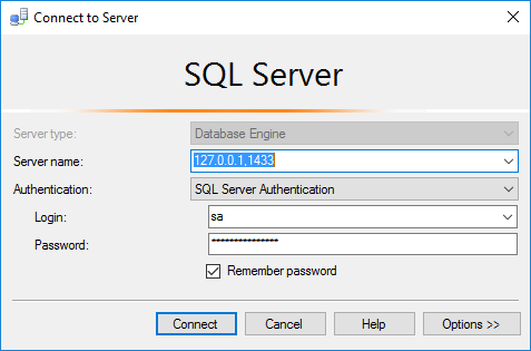 sqldockerssms