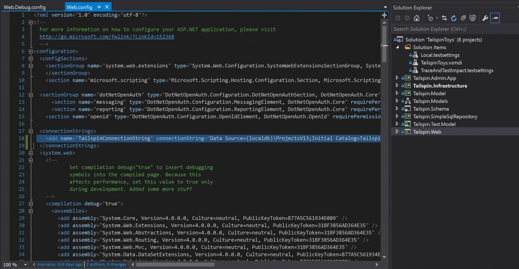 Web.Config pointing to LocalDB