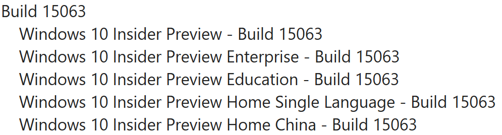 Windows 10 15063 insider