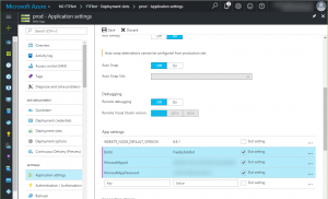 Azure - making your App settings sticky to the slot