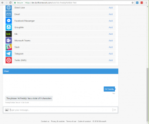Testing the deployed bot in the BF portal