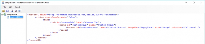 図 5. カスタム XML の内容