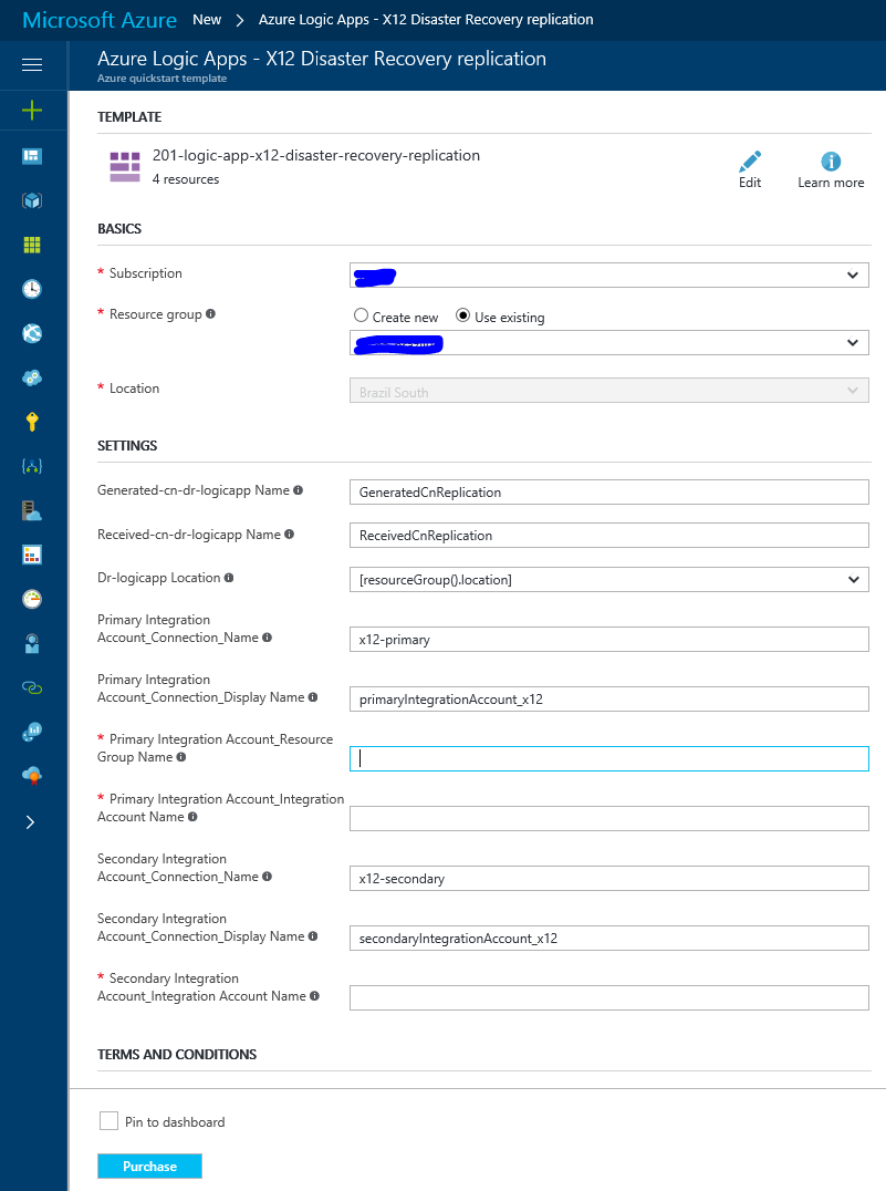 DR template GUI Deployment