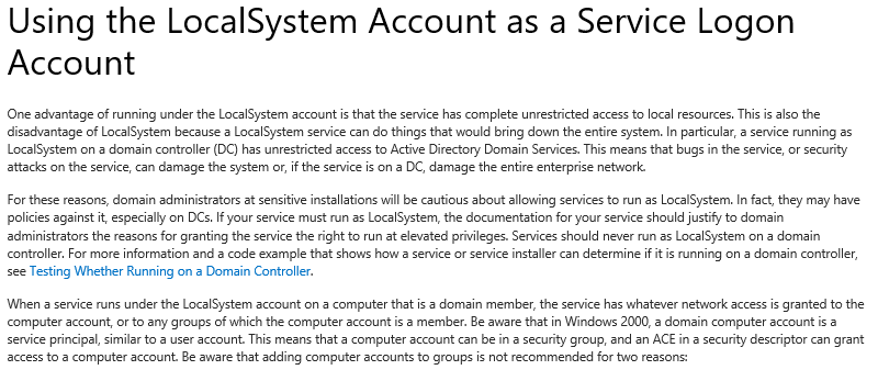 localsystemaccount