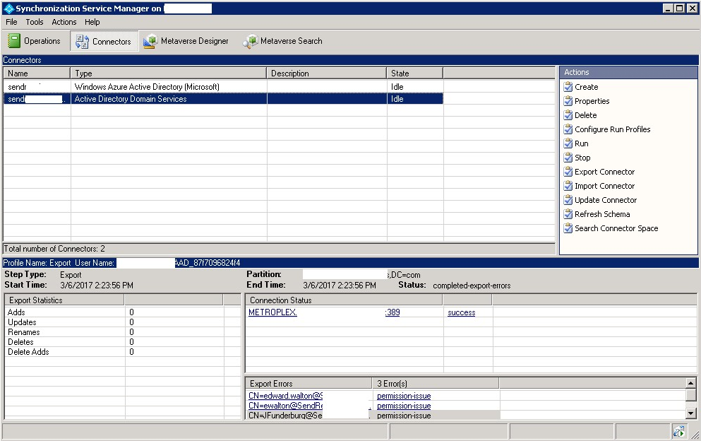 Synchronization Service Manager Azure AD Connect