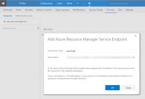 VSTS Azure service endpoint