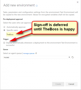 VSTS - Production environment configuration