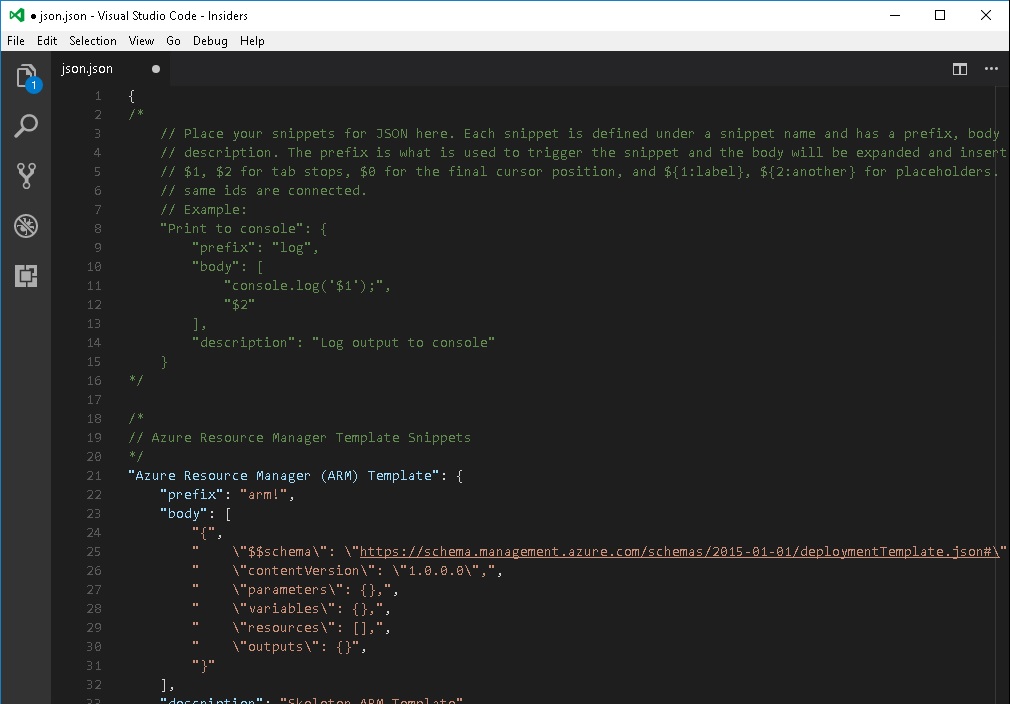 2017-04-08-azure-iac-vscode-arm-templates-9-paste-the-arm-user-snippets-for-json