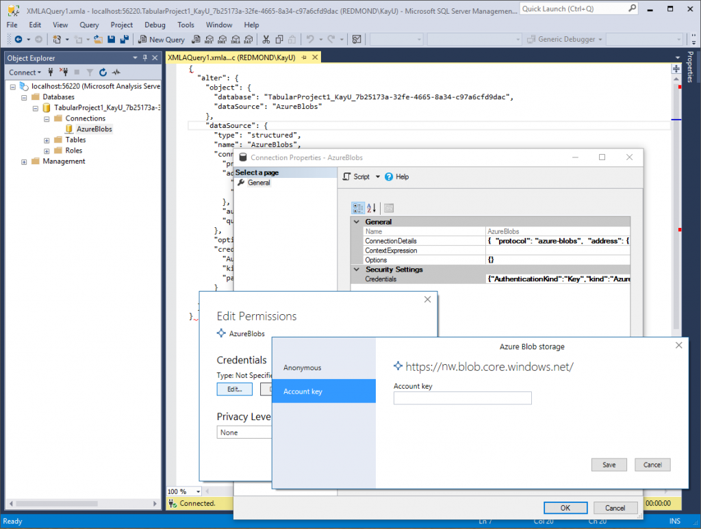 JSON-based data source definition