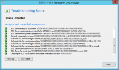 Replication Link Analyzer