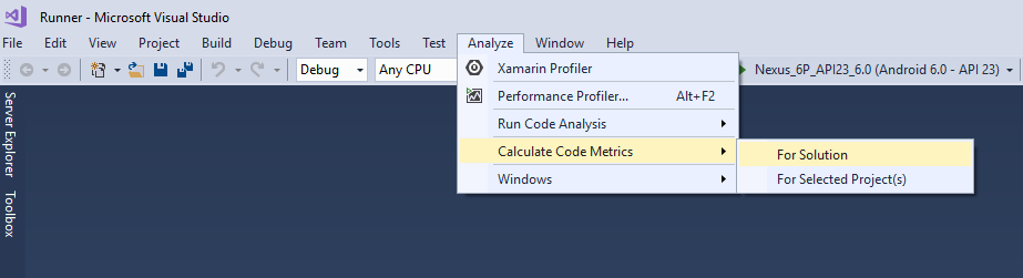 Visual Studio Code Metrics