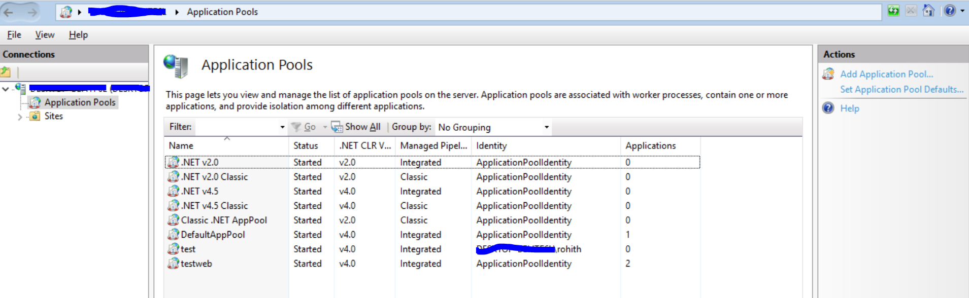 IIS Application Pools