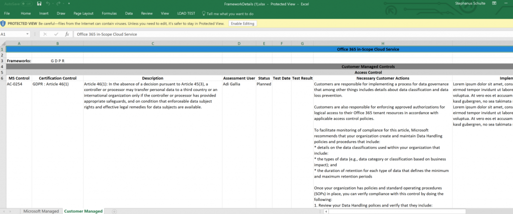 Excel Export