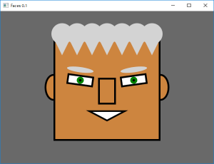 Screen shot of a program Faces 0.1