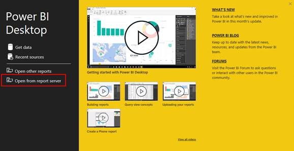 Power BI Desktop optimized for Power BI Report Server