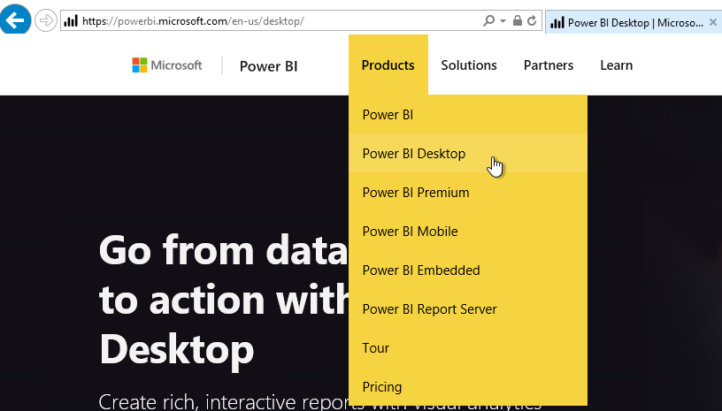 Power BI Desktop Download Location