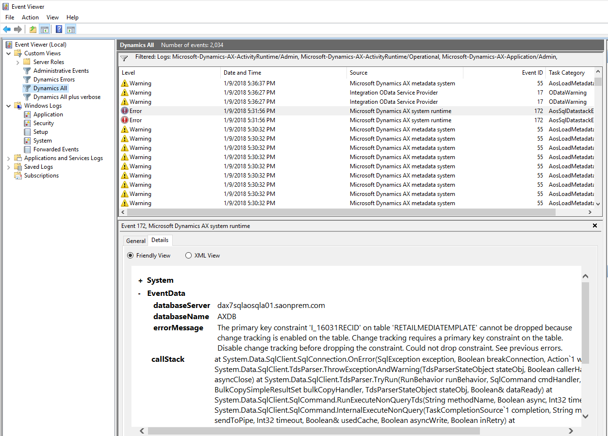 AOS example error