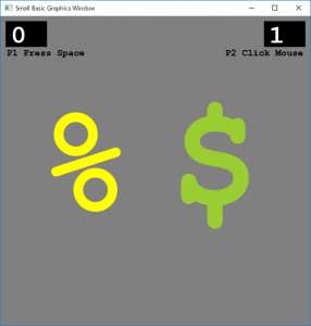 Screen shot of a program Match colours or symbols