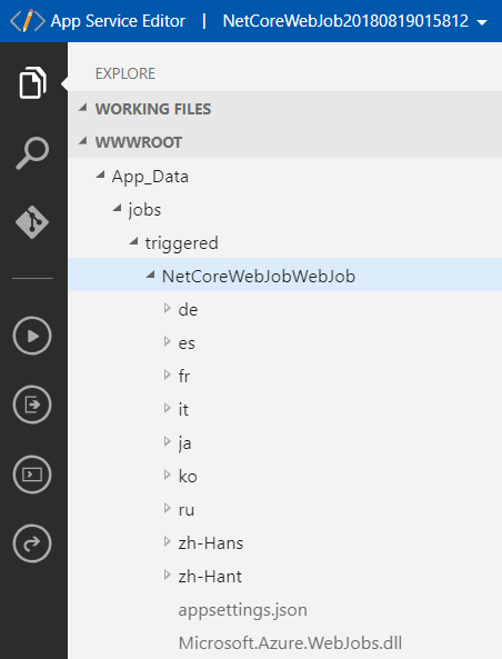 WebJob file location