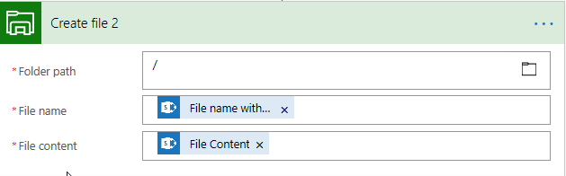 Create file in Microsoft Flow