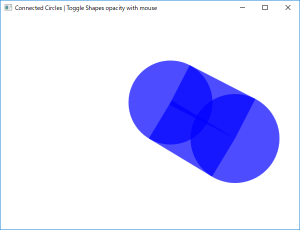 Screen shot of a program Connected Circles