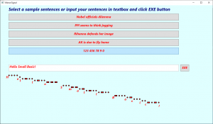 Screen shot of a program Morse Signal