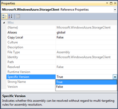 Modifying Specific Version property