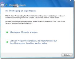 Windows-EasyTransfer Schritt 13