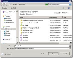 Figure 36. Saving the form template