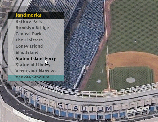 Landmarks panel showing focus and selection