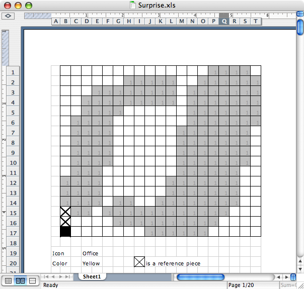 Office logo in Excel