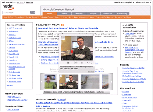 MSDN New design