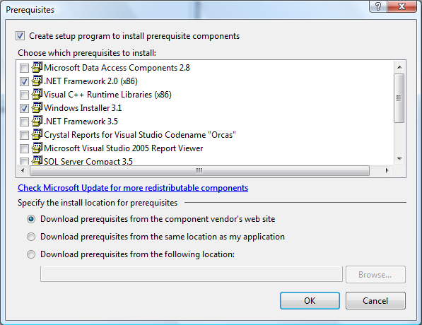 VS2008 Prerequisites