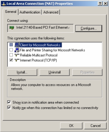 VPC NAT Network Properties