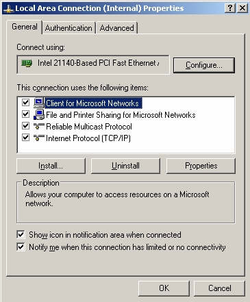 VPC Internal Network Properties