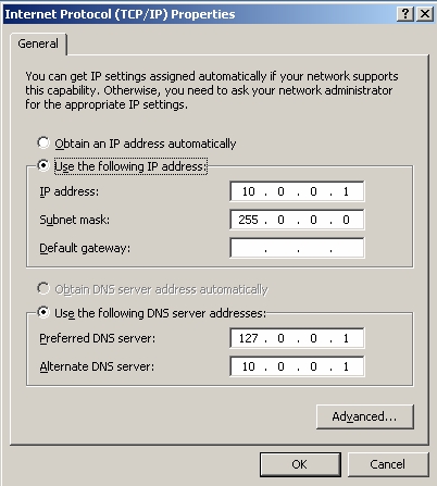 VPC Internal Network TCPIP Properties