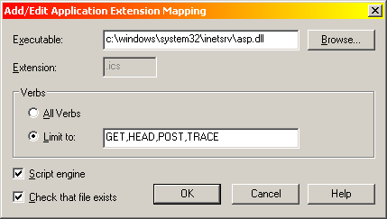 IIS Configuration for serving ICS files