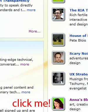 image of blog list on Expression Community website