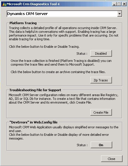 CrmDiagTool4 Main UI