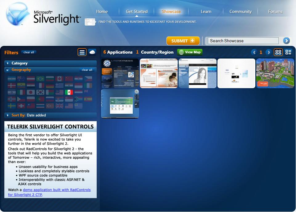 Sitios mexicanos en el showcase de Silverlight.net