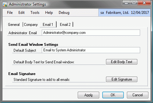 Administrator Settings Tab 3