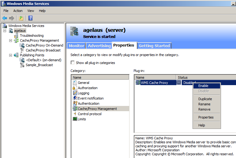 Cache Proxy 2 - Configure the proxy here