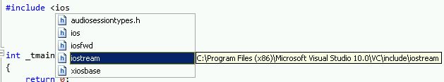 #Include Auto Completion - Angle Brackets