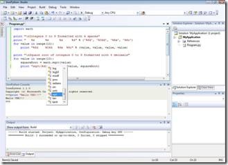 IronPython Studio Screenshot