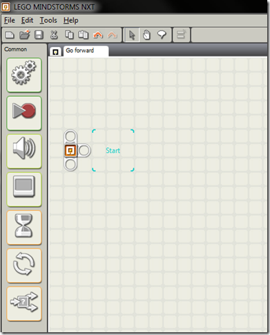 Starting a new mindstorms program