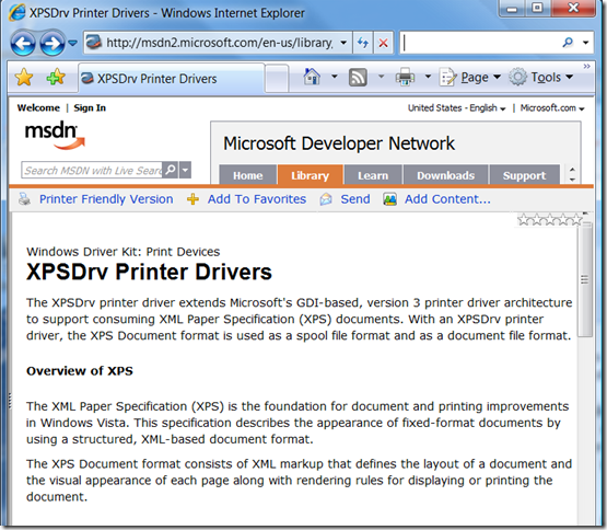 MSDN documentation snapshot