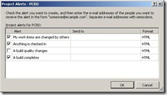 TFS Project Alerts