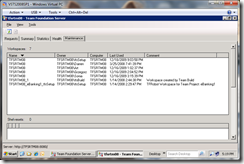 TFS Server Manager - Maintenace