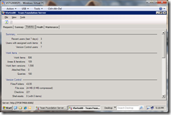 TFS Server Manager - Statistics