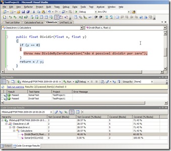 unit test and cover coverage vsts